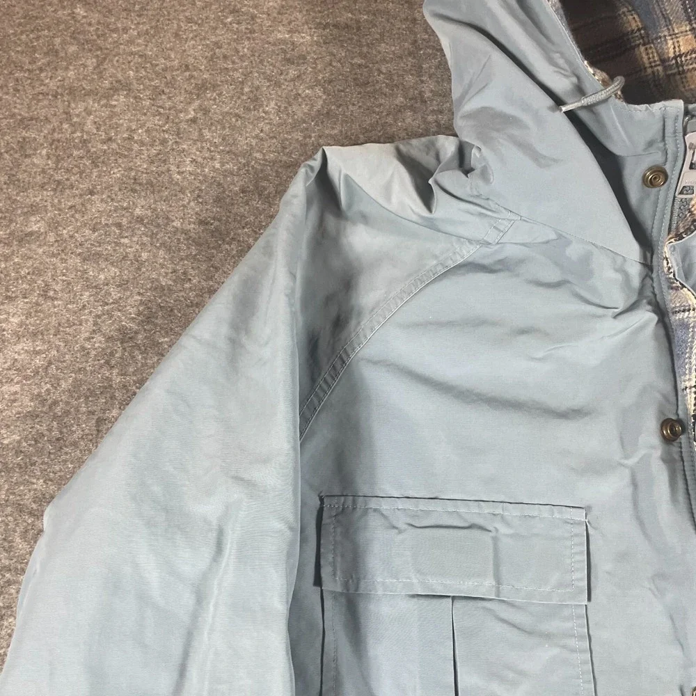 VTG Eleven Sixty Six Jacket Mens Extra Large Blue Wool Plaid Liner‎ Retro Chore